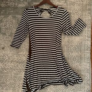 Nine Britton green striped cotton dress small